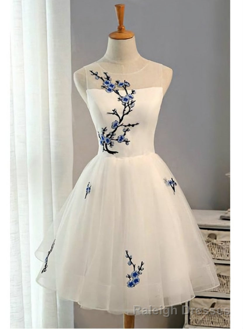 Sweet A Line Scoop Short Mini Tulle Short Prom Dress Homecoming Dresses Main image