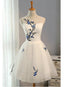 Sweet A Line Scoop Short Mini Tulle Short Prom Dress Homecoming Dresses