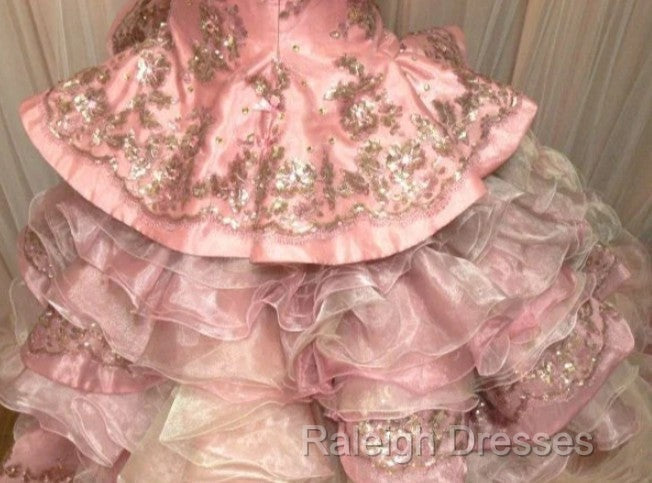 Sweet A-Line Strapless Satin Tulle Sequined Wedding Dress Beaded Diamond Long Ball Gowns