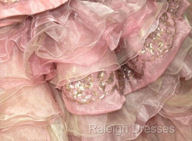 Sweet A-Line Strapless Satin Tulle Sequined Wedding Dress Beaded Diamond Long Ball Gown