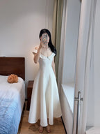 Sweet And Elegant Pink A-Line Off-Shoulder Satin Formal Prom Dress