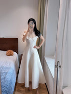 Sweet And Elegant Pink A-Line Off-Shoulder Satin Formal Prom Dress