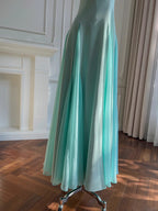 Sweet A-Line Strap Chiffon Long Formal Prom Dress