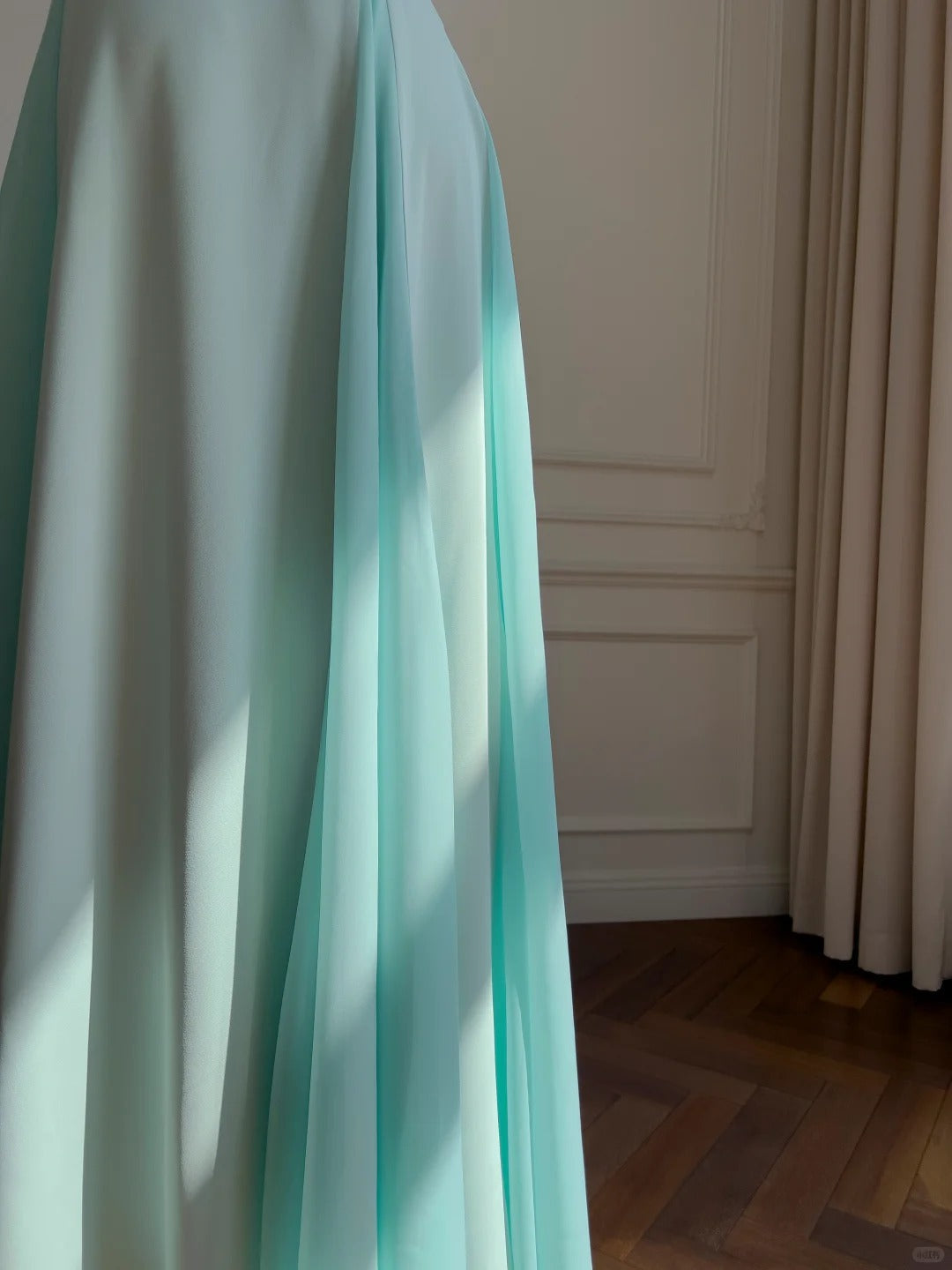 Sweet A-Line Strap Chiffon Long Formal Prom Dress
