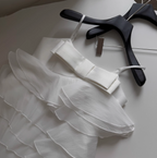 Sweet Bow Stitching Ruffle Sling Cake Birthday Skirt Homecoming Dress