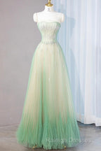 Sweet Fairy Style Ball Gown For Birthday&Quinceanera-Sparkling Diamond A-Line Tulle Prom Dresses
