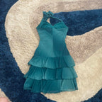 Sweet Glitter Halterneck V-Neck Ruffled Mini 16Th Birthday Homecoming Dresses