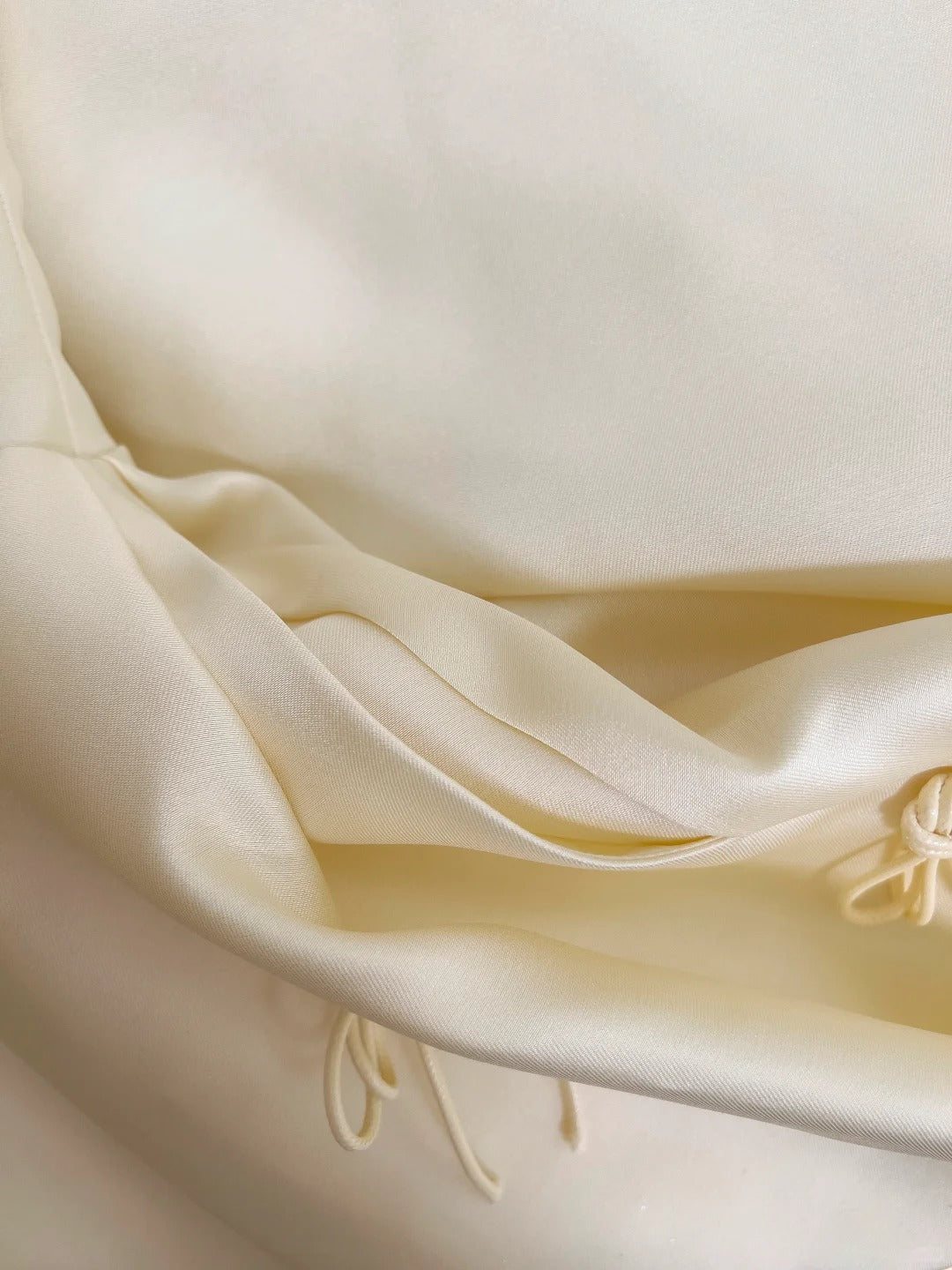 Sweet Light Yellow A-Line Spaghetti Strap Bow Satin Long Formal Prom Dress Bridesmaid Dress