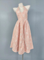 Sweet Pink A-Line Halter V-Neck Jacquard Formal Prom Dress