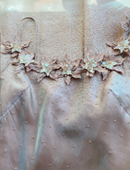 Sweet Pink Mermaid Halter 3D Floral Satin Formal Prom Dress Bridesmaid Dress