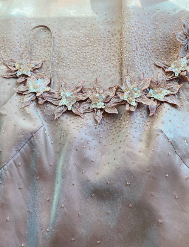 Sweet Pink Mermaid Halter 3D Floral Satin Formal Prom Dress Bridesmaid Dress