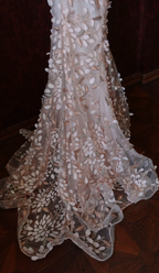 Sweet Pink Mermaid Sweetheart Neckline 3D Petal Tulle Long Formal Prom Dress