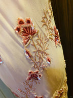 Sweet Pink Sequined Beaded Halter Chiffon Long Formal Prom Dress