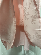 Sweet Pink Spaghetti Strap Embroidered Jacquard Satin Formal Prom Dress