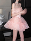 Sweet Pink Tulle Birthday Dress Tulle Puff Homecoming Dress