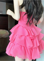 Sweet Sexy Pink Cake A-Line Mini Homecoming Dress
