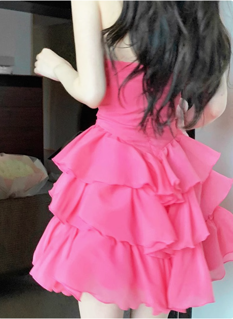 Sweet Sexy Pink Cake A-Line Mini Homecoming Dress