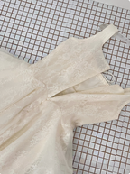 Sweet Suspender Square Neck Tie Mesh Puffy Birthday Skirt Homecoming Dress