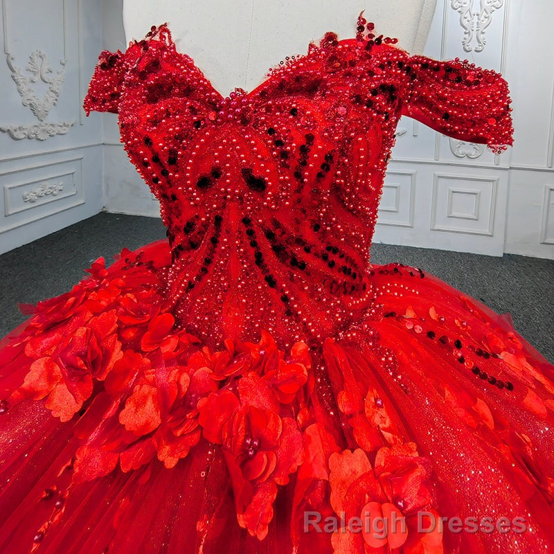 Sweet Valentine Red Quinceanera Dress