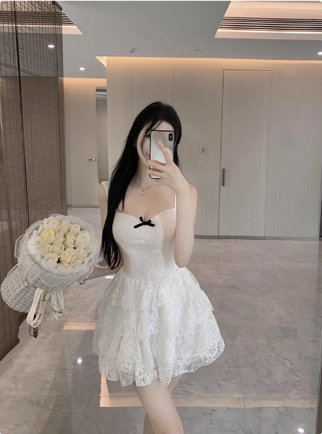 Sweet White Lace Strapless A-Line 17Th Birthday Homecoming Dress Secondary image