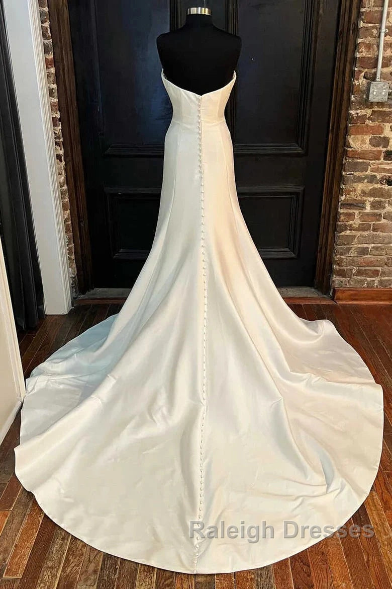 Sweetheart A-Line Long Wedding Dress