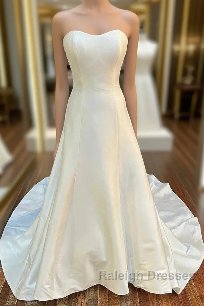 Sweetheart A-Line Long Wedding Dresses Main image