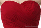 Sweetheart A-line Ruched Chiffon Long Prom Dresses