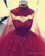 Sweetheart Ball Gown Quinceanera Dresses With Cape