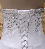 Sweetheart Ball Gown Watteau Train Wedding Dress With Appliques Beading