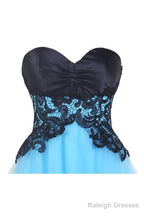 Sweetheart Bridesmaid Short Prom Dresses Blue Homecoming Dresses