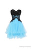 Sweetheart Bridesmaid Short Prom Dresses Blue Homecoming Dresses