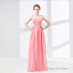 Sweetheart Chiffon A Line Bridesmaids Dresses