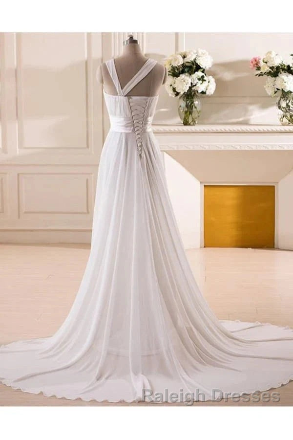 Sweetheart Chiffon Handmade Flower Wedding Dress