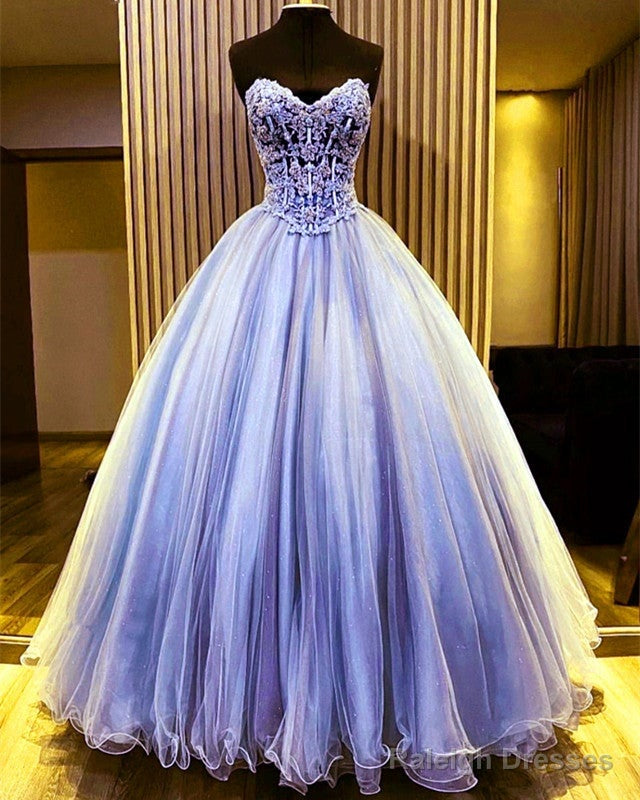 Sweetheart Corset Ball Gown Tulle Quinceanera Dresses Appliques Secondary image