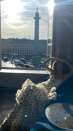 Sweetheart Dots Ruffle Chiffon Prom Dress,