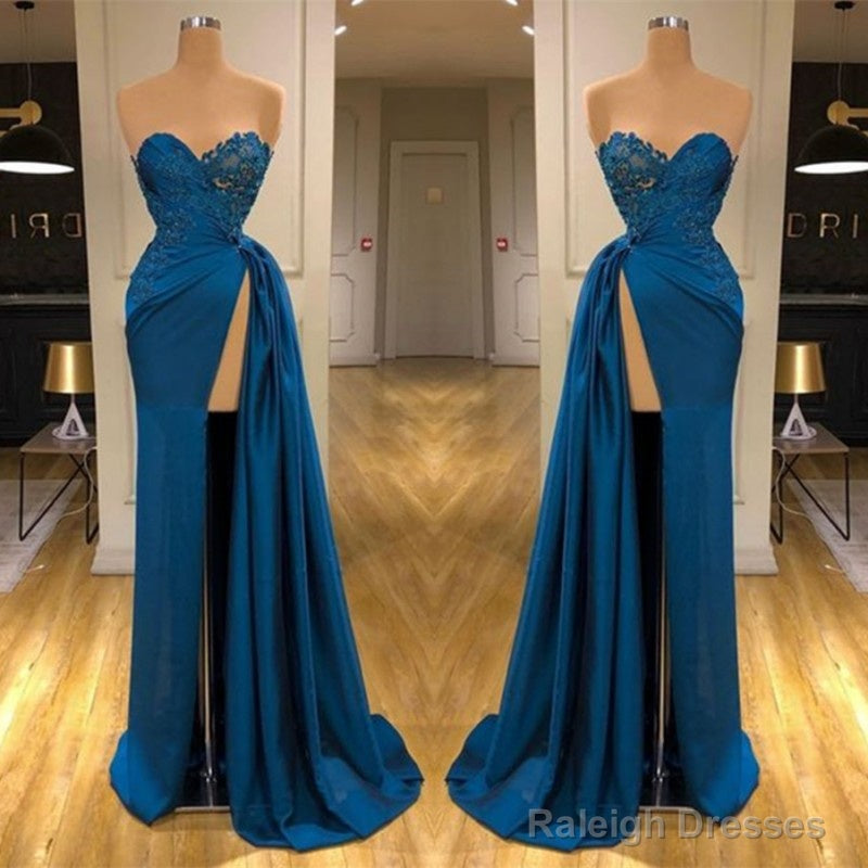 Sweetheart Lace Appliques Prom Dress Long With Split