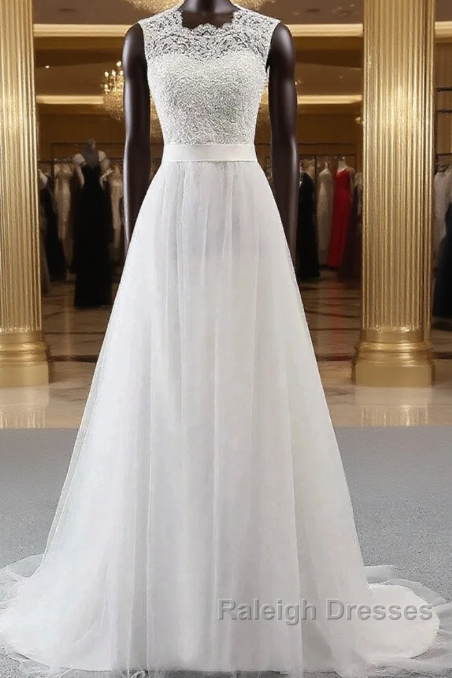 Sweetheart Lace Up Sleeveless Long Wedding Dress Main image