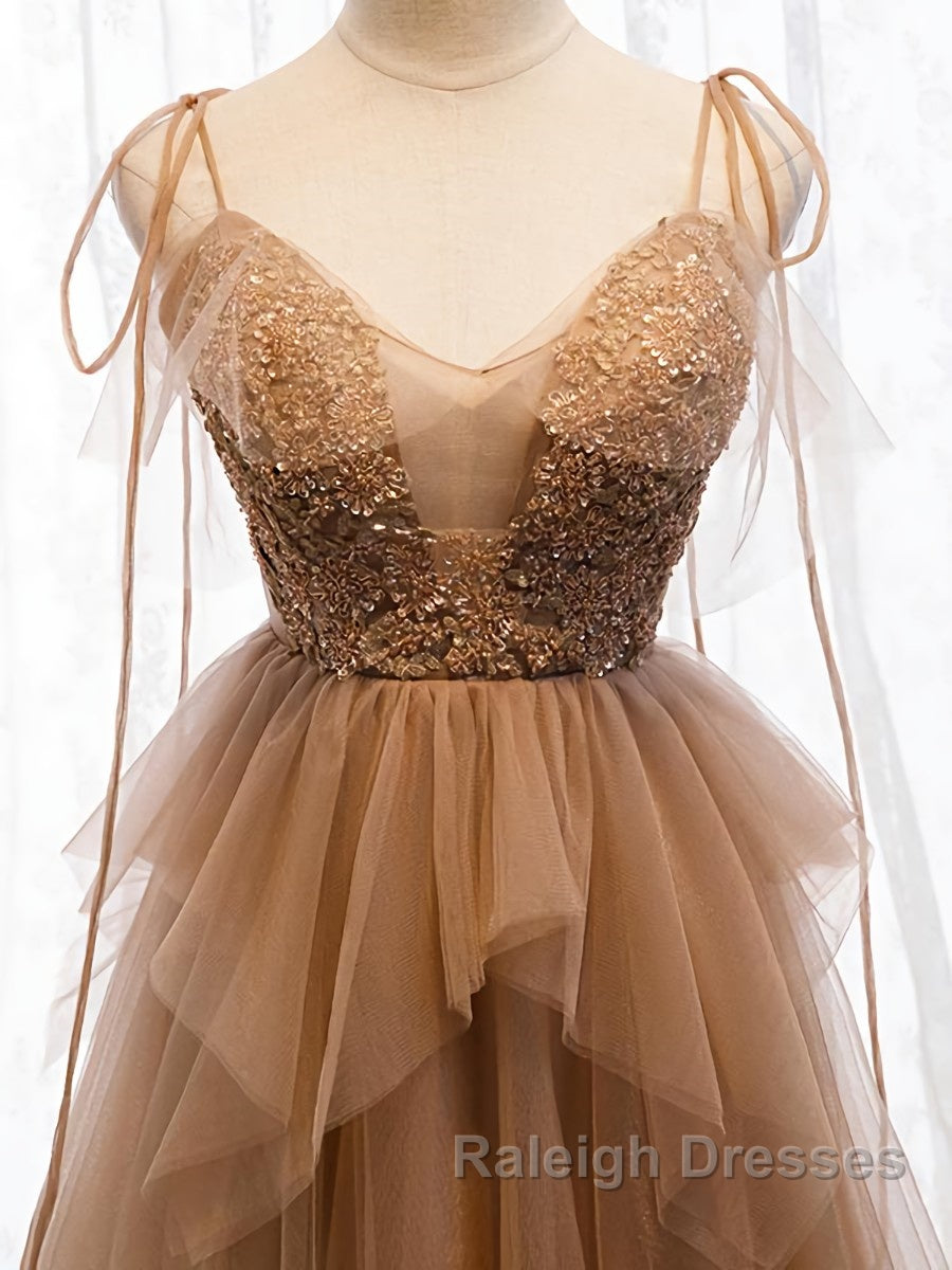 Sweetheart Neck Floor Length Champagne Lace Prom Dress Long Champagne Lace Prom Dress