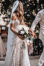 Sweetheart Neck Lace Beach Ivory Rustic Boho Wedding Dress