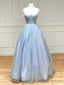 Sweetheart Neck Shiny Blue Prom Dress Shiny Blue Prom Graduation Dress