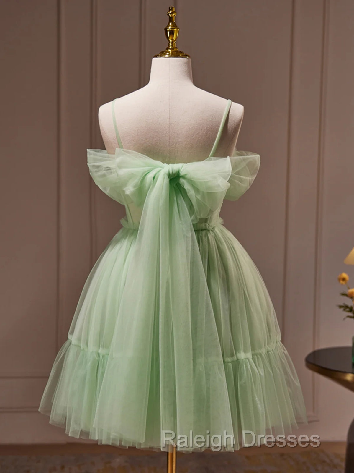 Sweetheart Neck Short Green Prom Dresses, Short Green Graduation Homec
