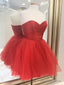 Sweetheart Neck Short Red Prom Dress Short Red Prom Graduation Dress