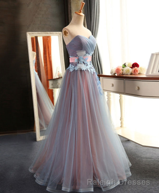 Sweetheart Neck Tulle Long Prom Dress, Prom Dress