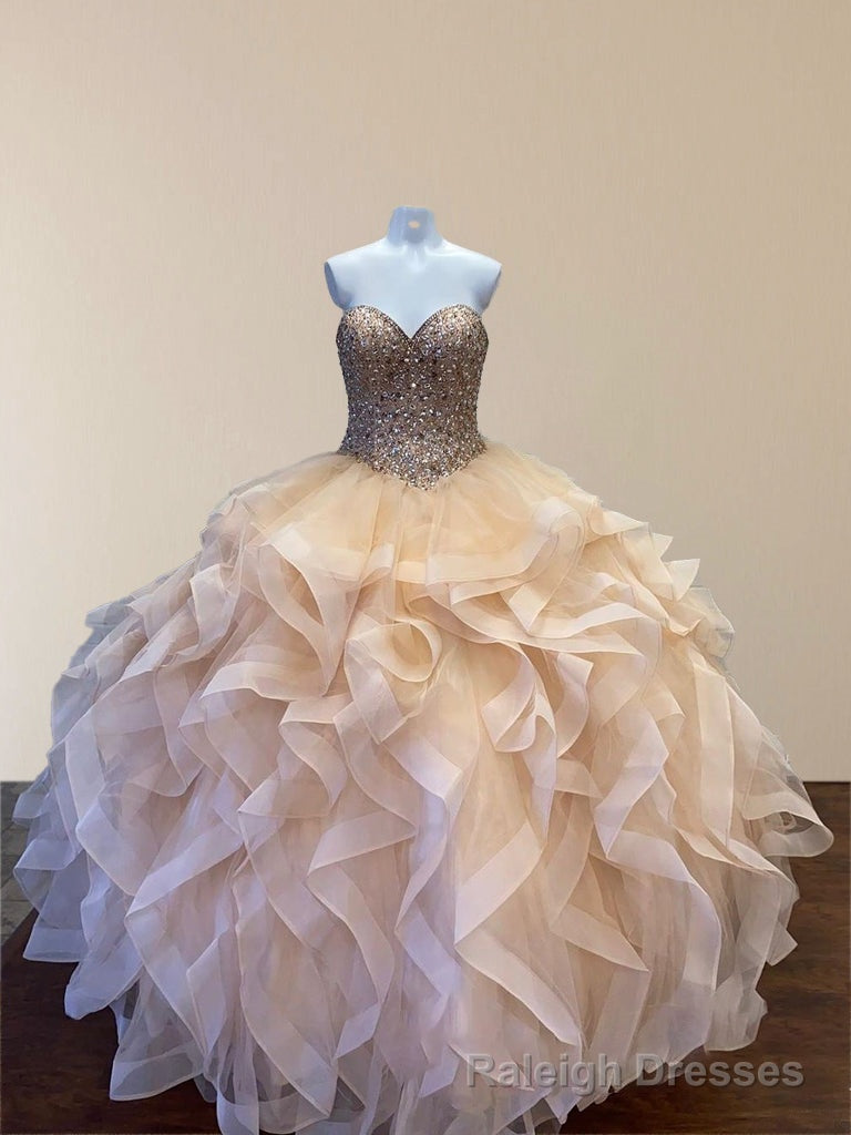 Sweetheart Neckline Sequins Sparkly Bodice Multi-Layer Ball Gown Quinceanera Dress Main image