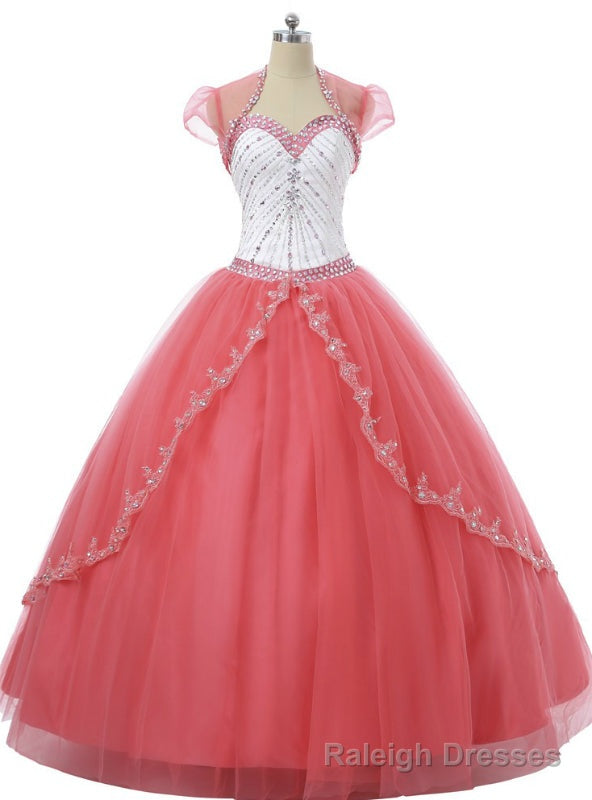 Sweetheart Open Back Crystal Beading Applique Sequins Ball Gown Quinceanera Dresses Main image