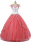 Sweetheart Open Back Crystal Beading Applique Sequins Ball Gown Quinceanera Dresses