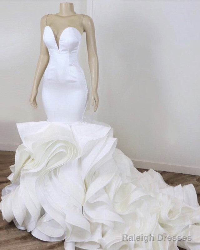 Sweetheart Ruffles Mermaid Wedding Dresses