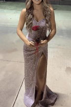 Sweetheart Sequins Mermaid Prom Dress With Beading