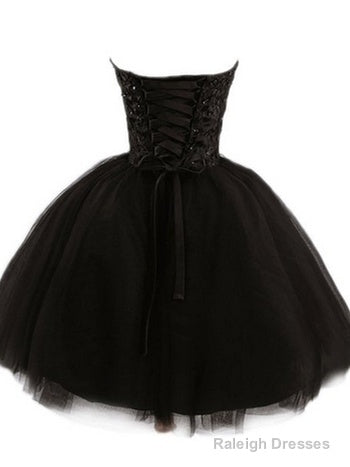 Sweetheart Short Black Lace Prom Dresses Black Lace Graduation / Homecoming Dresses