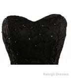Sweetheart Short Black Lace Prom Dresses Black Lace Graduation / Homecoming Dresses